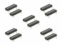 Delock DIP switch Tri-State 8-digit 2.54 mm pitch THT vertical black 10 pieces