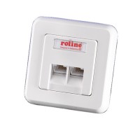 ROLINE Faceplate for Flush Mount Wall Jack white