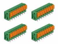 Delock Terminal block with push button for PCB 8 pin 5.08 mm pitch vertical 4 pieces