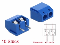 Delock Terminal block for PCB soldering version 2 pin 5.00 mm pitch vertical 10 pieces