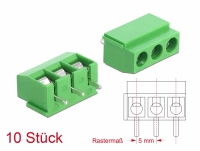 Delock Terminal block for PCB soldering version 3 pin 5.00 mm pitch vertical 10 pieces
