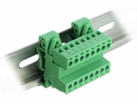 Delock Terminal Block Set for DIN Rail 8 pin with pitch 5.08 mm angled