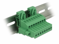 Delock Terminal block set for DIN rail 8 pin with screw lock