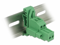 Delock Terminal block set for DIN rail 2 pin with screw lock