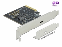 Delock PCI Express x4 Card to 1 x external SuperSpeed USB 20 Gbps (USB 3.2 Gen 2x2) USB Type-C™ female