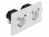 Delock 2-Way Wall Socket with 4 x USB Type-A Charging Port 2 x 2.8 A