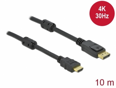 Delock Passive DisplayPort 1.2 to HDMI Cable 4K 30 Hz 10 m