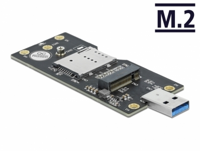 Delock USB 3.0 Converter Type-A male to M.2 Key B with SIM slot