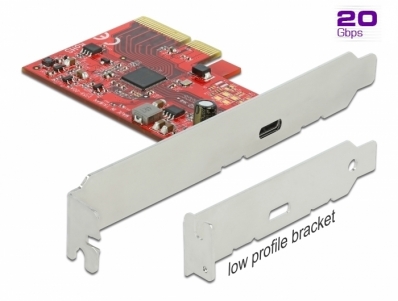 Delock PCI Express x4 Card to 1 x external SuperSpeed USB 20 Gbps (USB 3.2 Gen 2x2) USB Type-C™ female