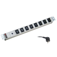 19" IEC powerboard 8x, 1 U