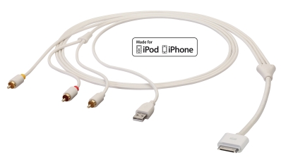 iPod & iPhone to Composite AV Cable, 1.5m