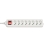 8-Way Swiss 3-Pin Mains Power Extension with Switch, White