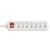 7-Way Swiss 3-Pin Mains Power Extension with Switch, White