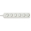 6-Way French Schuko Mains Power Extension, White