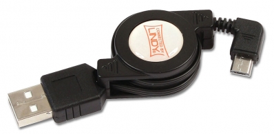 Retractable USB 2.0 Cable, USB Type /Micro-B cable