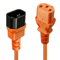 IEC Extension Cable, Orange, 0.5m