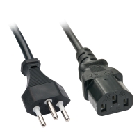 Swiss IEC mains cable, 3m