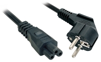 Schuko to C5 (Cloverleaf) Power Cable, 3m