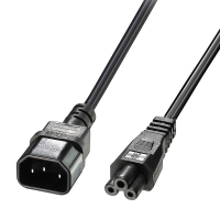 IEC C14 to C5 Ext Cable IEC C14 to C5 Cloverleaf, 2m