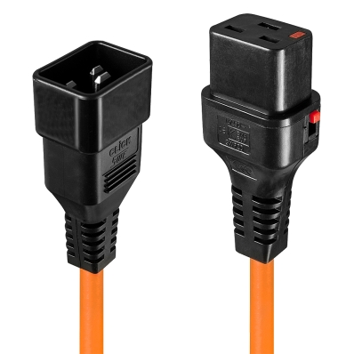 2m C20 Plug to Locking C19 Extension Cable