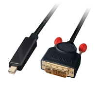 Mini DisplayPort Male to DVI-D Male Cable, Black, 5m