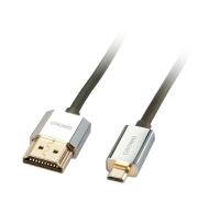 CROMO Slim High Speed HDMI to Micro HDMI Cable with Ethernet, 2m