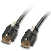 HDMI® Cable with Ethernet & 2x plug lock, type A / A, 1m