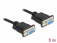 Delock Serial Cable RS-232 Sub-D9 female to female 5 m null modem