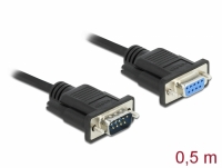 Delock Serial Cable RS-232 Sub-D9 male to female 0.5 m