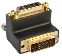 DVI-I Male to DVI-I Female 90° Adapter Up