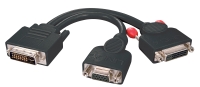 DVI-I splitter cable VGA+ DVI-D Dual Link Black