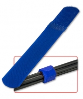 Cable ties with Hook and Loop fastening, 10 pieces, blue