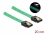Delock SATA 6 Gb/s Cable UV glow effect green 20 cm