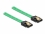 Delock SATA 6 Gb/s Cable UV glow effect green 20 cm