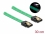 Delock SATA 6 Gb/s Cable UV glow effect green 30 cm