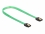 Delock SATA 6 Gb/s Cable UV glow effect green 70 cm