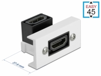 Delock Easy 45 HDMI Module angled 90° 22.5 x 45 mm