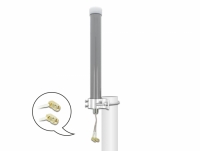 Delock Multiband LTE WLAN 2.4 GHz Antenna 1 x SMA plug 1 x RP-SMA plug 2 - 3 dBi 2 x 20 cm RG-178 omnidirectional outdoor grey