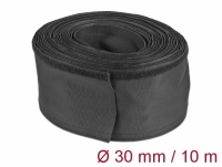 Delock Woven Sleeve with Hook-and-Loop Fastener 10 m x 30 mm black