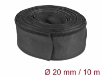 Delock Woven Sleeve with Hook-and-Loop Fastener 10 m x 20 mm black