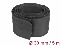 Delock Woven Sleeve with Hook-and-Loop Fastener 5 m x 30 mm black