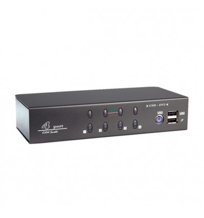 VALUE KVM Switch, 1 User - 4 PCs, DVI, USB, Audio