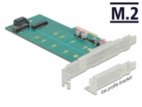 Delock PCI Express x4 Card to 1 x M.2 Key B + 1 x NVMe M.2 Key M - Low Profile Form Factor