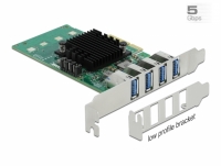 Delock PCI Express x4 Card to 4 x external USB 3.0 Quad Channel - Low Profile Form Factor