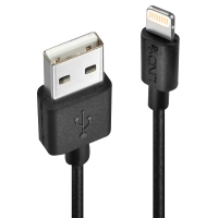 Lindy 0.5m USB Type A to Lightning Cable, Black