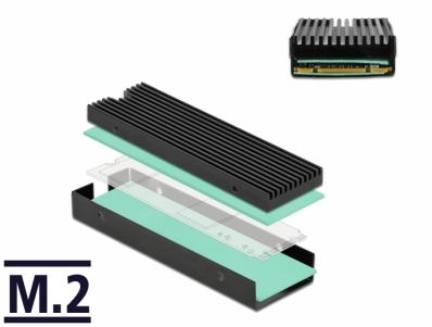 Delock Heat Sink for M.2 SSD 2280 black