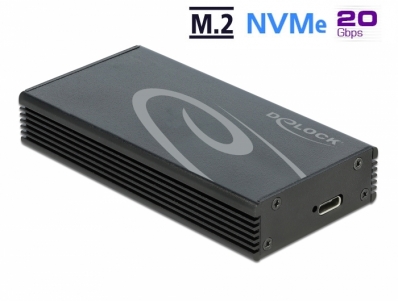 Delock External Enclosure for M.2 NVMe PCIe SSD with SuperSpeed USB 20 Gbps (USB 3.2 Gen 2x2) USB Type-C™ female
