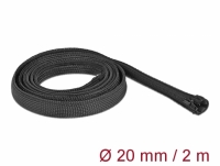 Delock Braided Sleeve with zip fastener 2 m x 20 mm black