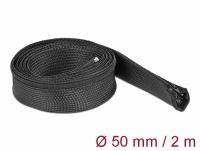 Delock Braided Sleeve with zip fastener 2 m x 50 mm black