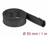 Delock Braided Sleeve with zip fastener 1 m x 50 mm black